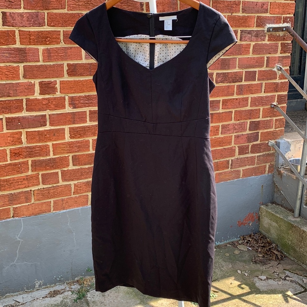 H&M Casual Shoulder Sleeve Black Dress 10